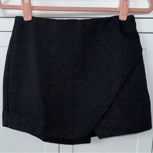 Black Sparkle Mini Skort